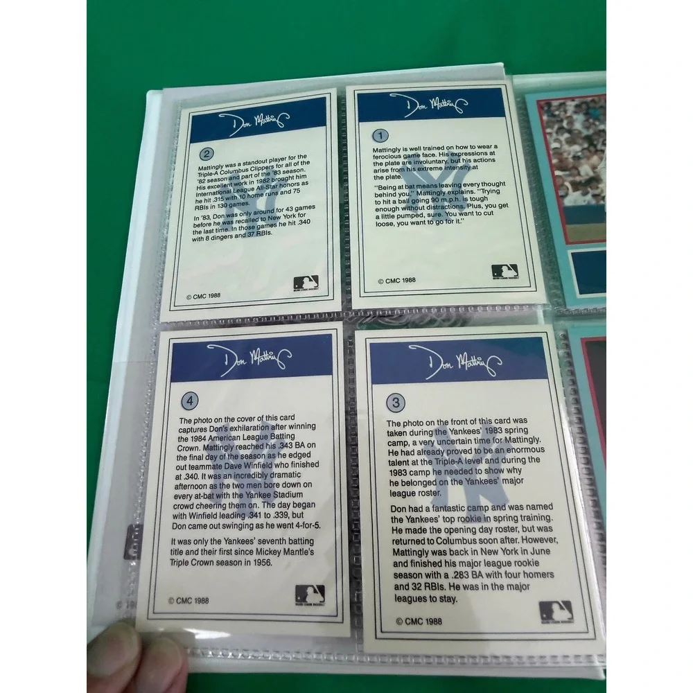 1988 The Don Mattingly Story Limited Edition Card Set & Talking Record Yankees